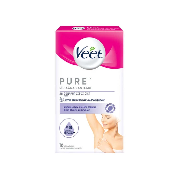 Veet Pure Sir Ağda Bantları 16 Adet