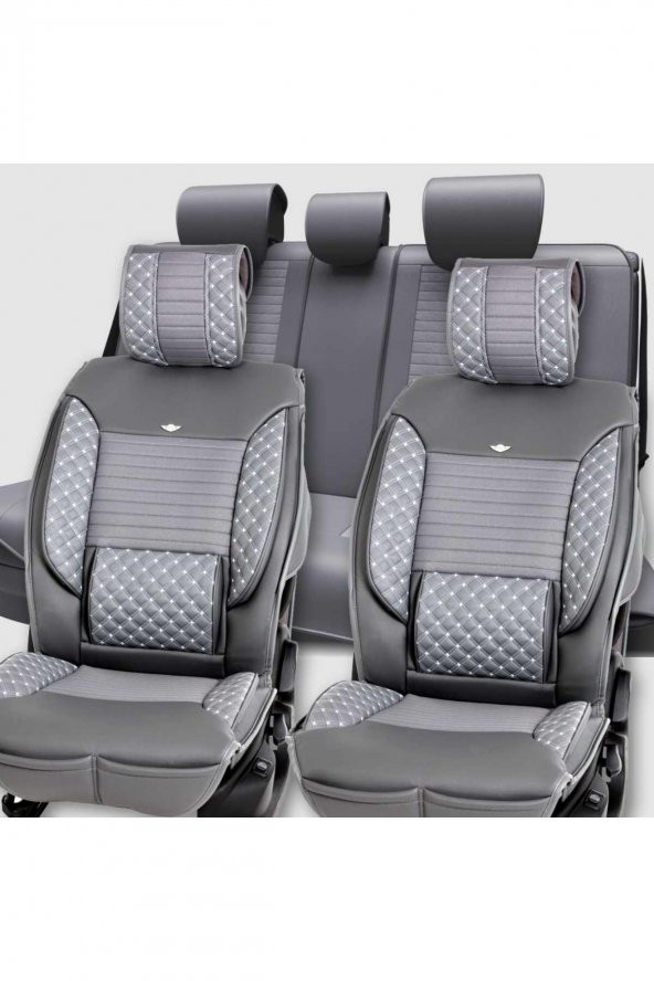 Renault Clio 2 HB Lüks Deri Oto Koltuk Kılıfı Ön/Arka Set