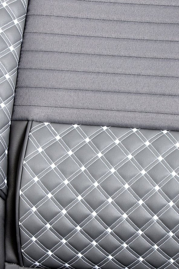 Renault Clio 2 HB Lüks Deri Oto Koltuk Kılıfı Ön/Arka Set - 2