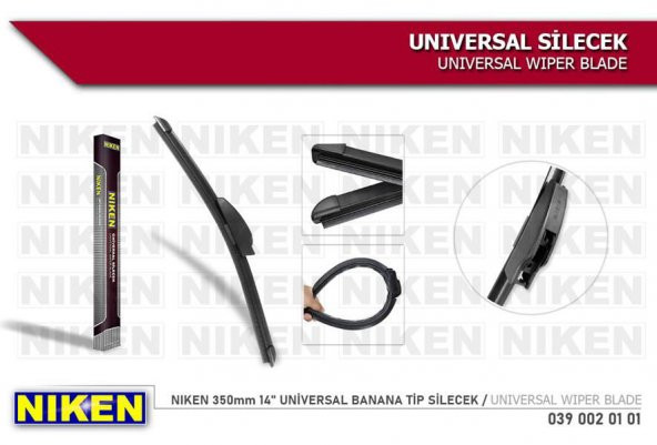 NIKEN 0390020101-SİLECEK 350mm UNİVERSAL MUZ BANANA TİP