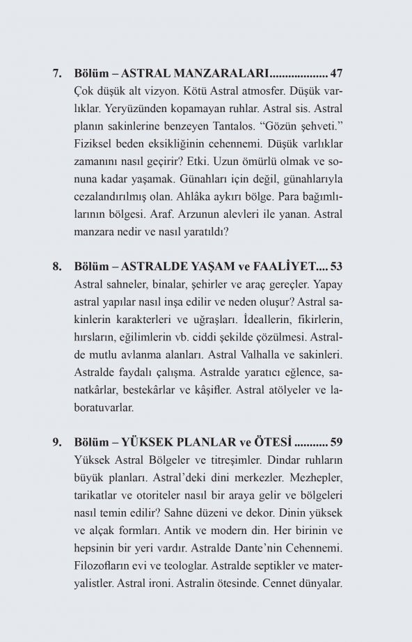 Astral Alem & Manzaraları, Sakinleri ve Yasaları - 5