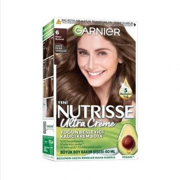 Garnier Nutrisse Ultra Creme Saç Boyası  6 Koyu Kumral