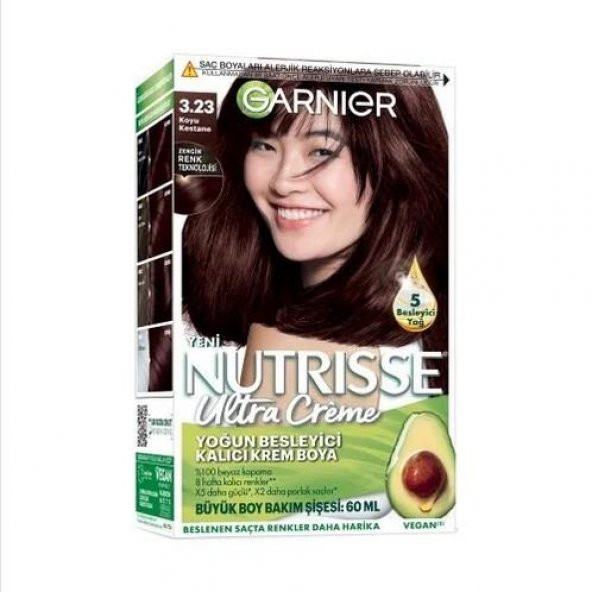 Garnier Nutrisse Ultra Creme Saç Boyası  3.23 Koyu Kestane ürün görseli 1