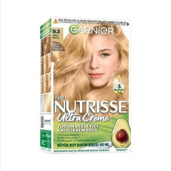 Garnier Nutrisse Ultra Creme Saç Boyası  9.3 Altın Sarısı