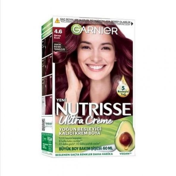 Garnier Nutrisse Ultra Creme Saç Boyası  4.6 Şarap Kızılı