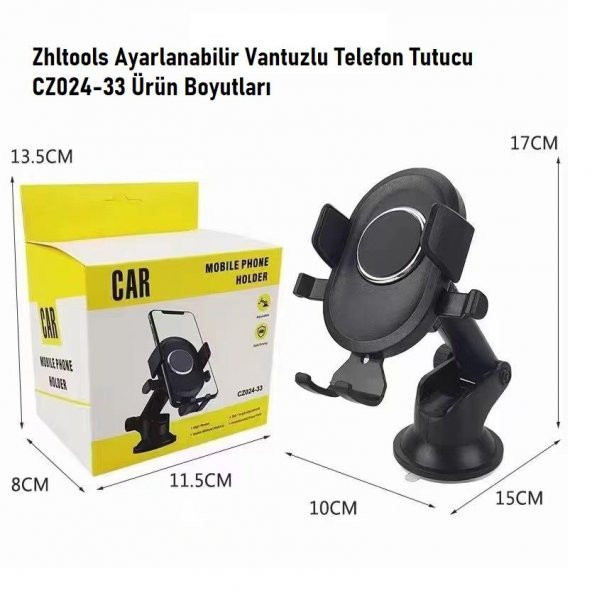 Zhltools Vantuzlu Ayarlanabilir Telefon Tutucu CZ024-33 - 2