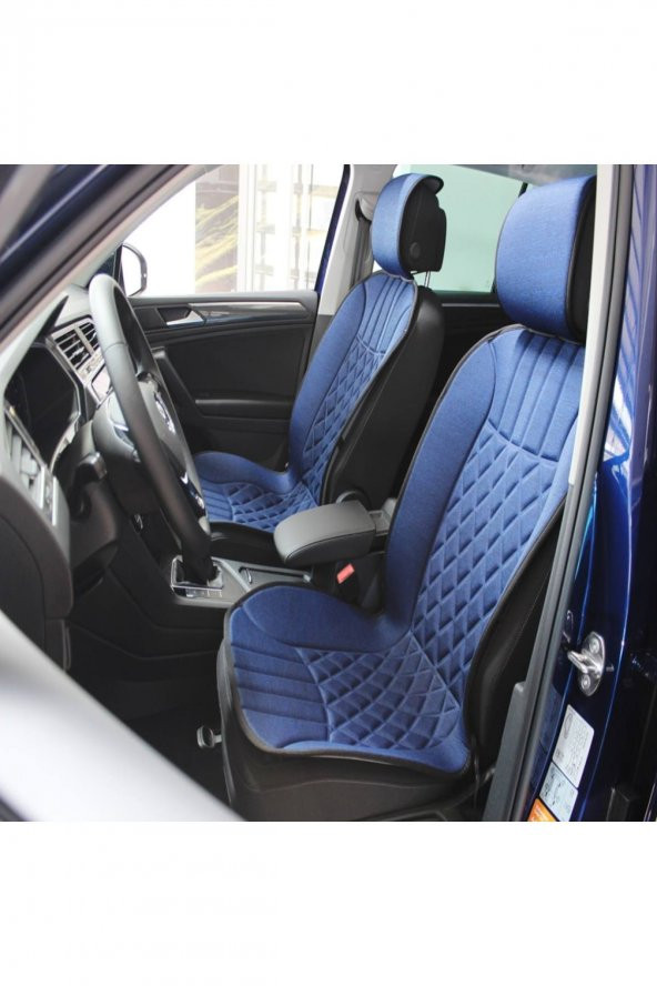 Ford Escort Lüks Oto Koltuk Minderi Ön 2li Set Elegance Mavi - Resim 1