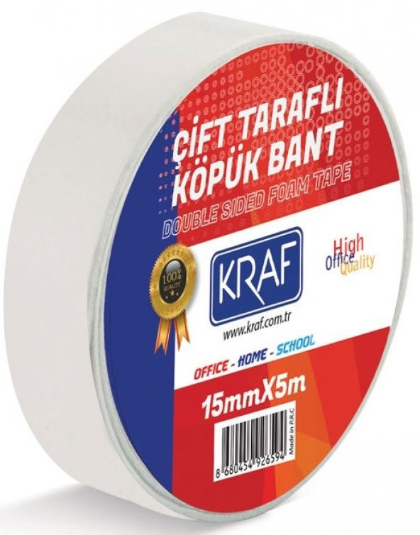 KRAF ÇIFT TARAFLI KÖPÜK BANT 15MMX5M 5015G