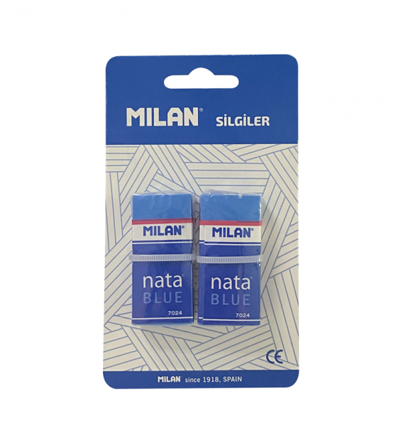 MILAN NATA BLUE 7024B SİLGİ 2Lİ BLİSTER