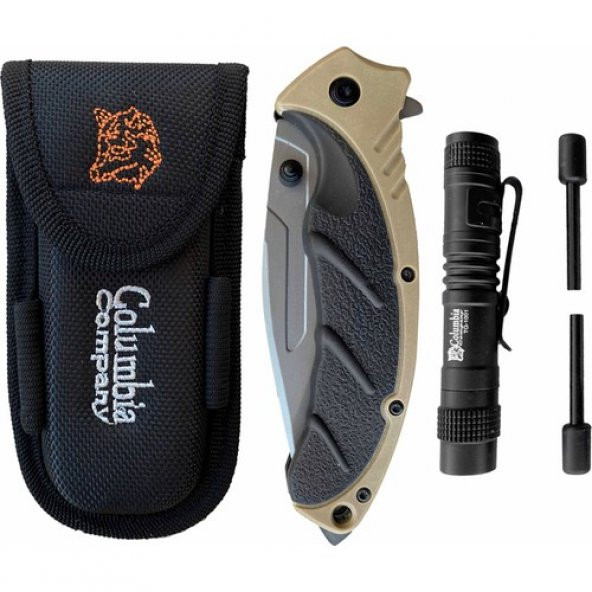 Columbia Tactical Set FST-3070B Kum Çakı+Fener ürün görseli
