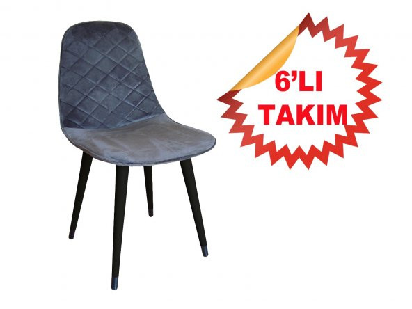 NETAKS TRUVA  6 ADET ERGONOMİK BOYALI AHŞAP AYAKLI DİKİŞLİ KALİTELİ SANDALYE 4 RENK ŞEÇENEĞİ