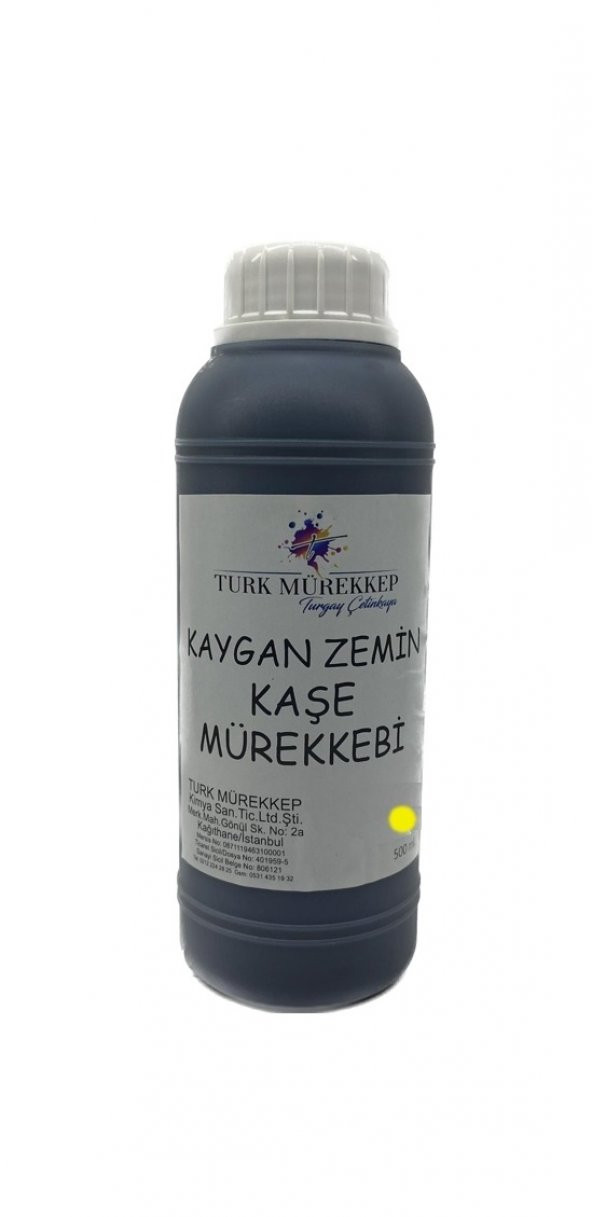 Kaygan Zemin Kaşe Mürekkebi Sarı 500 ml.