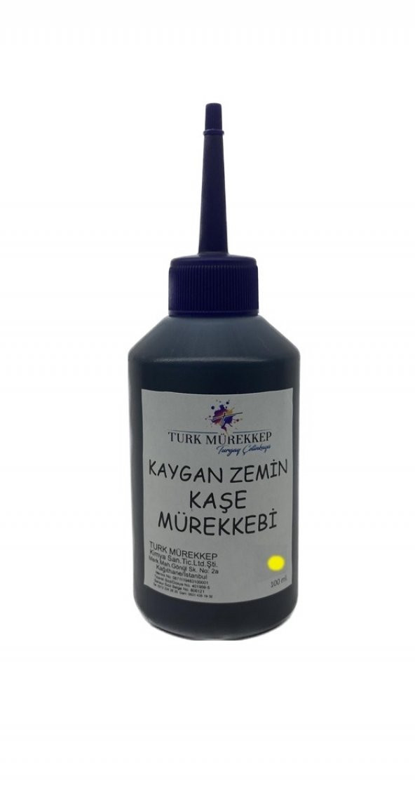 Kaygan Zemin Kaşe Mürekkebi Sarı 100 ml.