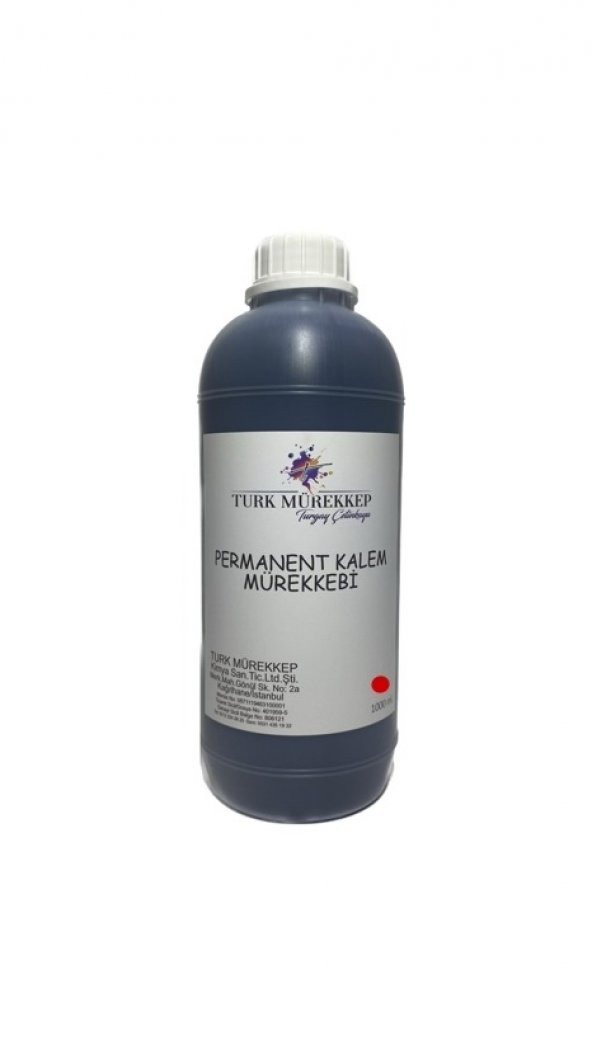 Permanent Kalem Mürekkebi Kırmızı 1000 ml.