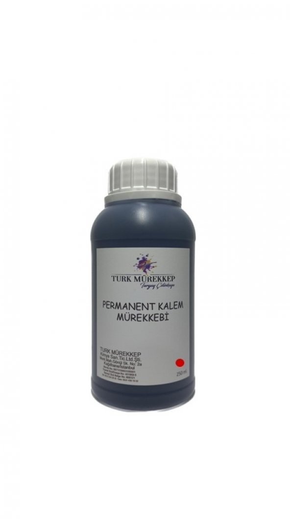 Permanent Kalem Mürekkebi Kırmızı 250 ml.