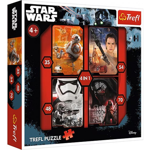 Trefl 4'lü Star Wars Çocuk Puzzle (35+48+54+70 Parça)