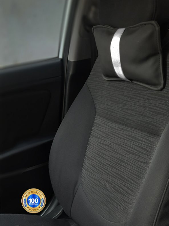 Volkswagen Tiguan 2016 ve Sonrası Oto Koltuk Beyaz Şerit Boyun Yastığı 2 Adet