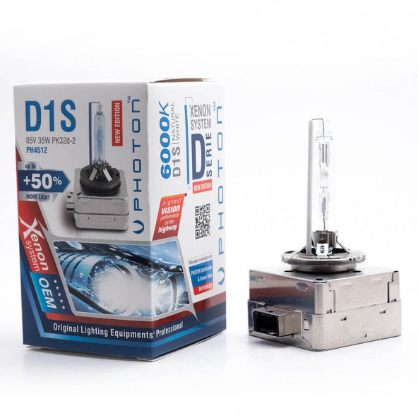 Photon D1s 6000k +%50 Fazla Işık Serisi D1s Xenon Far Ampulü Ph4512