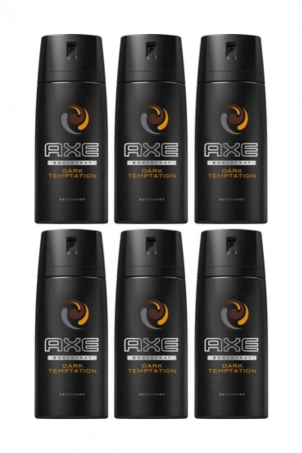 Axe Erkek Deodorant Sprey Dark Temptation 150 ml X 6