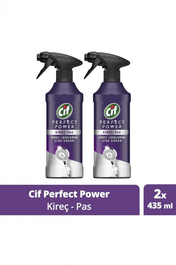 Cif Perfect Power Kireç & Pas Sprey Temizleyici 435 ml -2li Paket