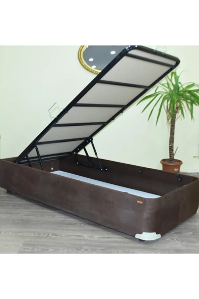 Baza 18230 Taytüy Kahve Renk Kumaş  Metal Transmisyon Çelik Baza120*200 Elyapım - 2