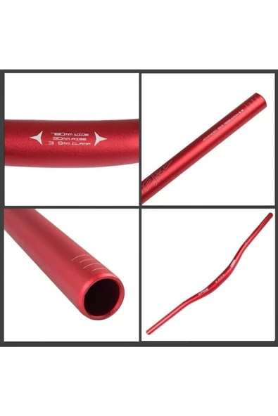 Wake Alüminyum Kırmızı 31.8 780mm Riser Mtb Gidon bisiklet gidon - Resim 2