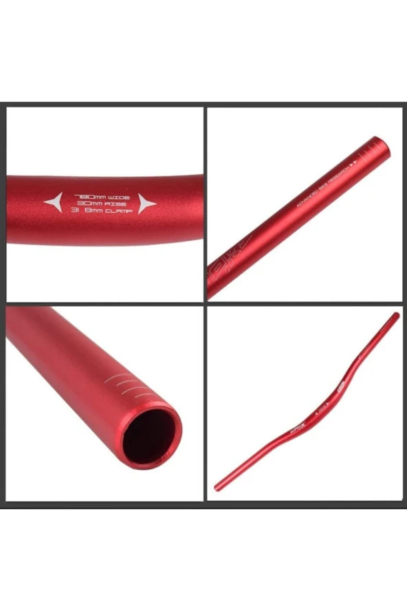 Wake Alüminyum Siyah 31.8 780mm Riser Mtb Gidon bisiklet gidon - 2