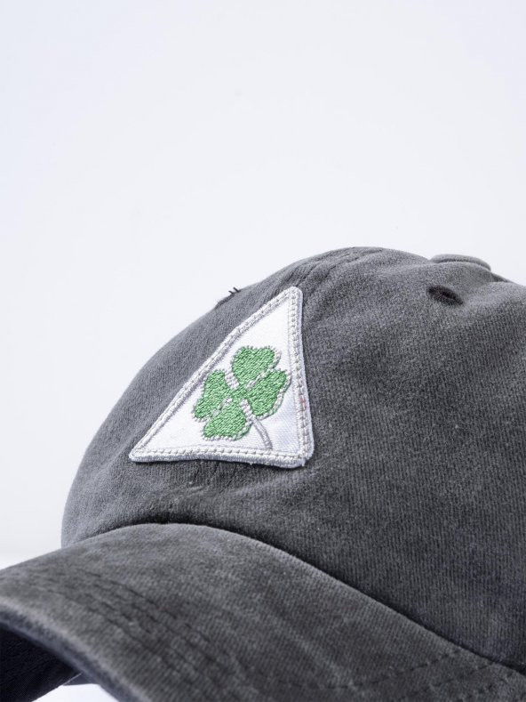 Dört Yapraklı Yonca Nakışlı Pamuklu Erkek Kadın Şapka - 3