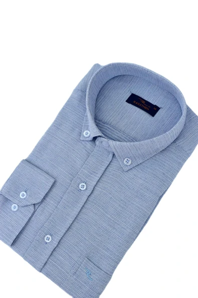 Erkek Klasik Petek Dokulu Gömlek BGL-ST03071 - Resim 11