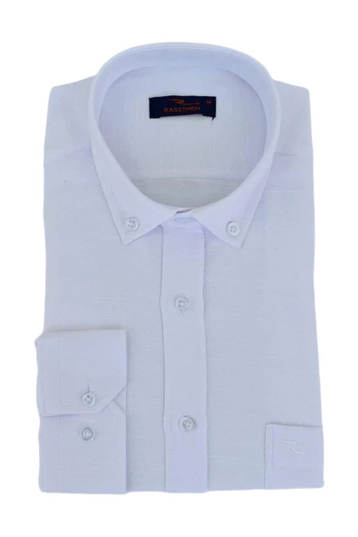 Erkek Klasik Petek Dokulu Gömlek BGL-ST03071 - Resim 4