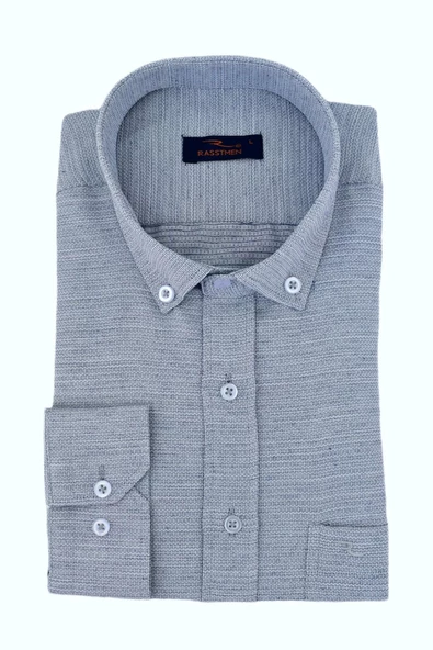 Erkek Klasik Petek Dokulu Gömlek BGL-ST03071 - Resim 7