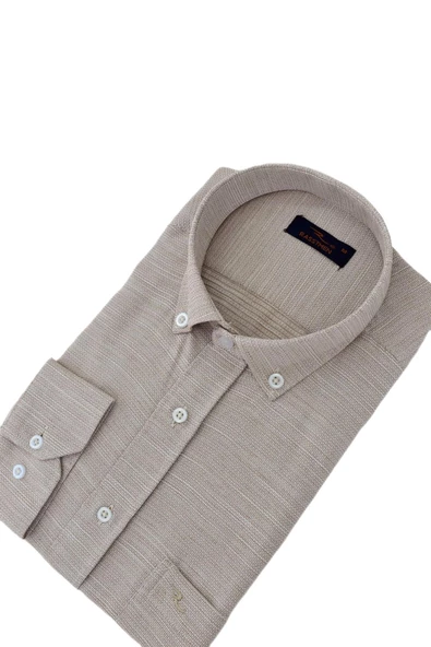 Erkek Klasik Petek Dokulu Gömlek BGL-ST03071 - Resim 10
