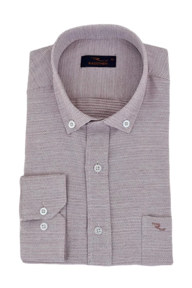 Erkek Klasik Petek Dokulu Gömlek BGL-ST03071 - Resim 5