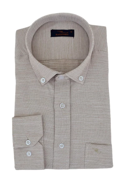 Erkek Klasik Petek Dokulu Gömlek BGL-ST03071 - Resim 3