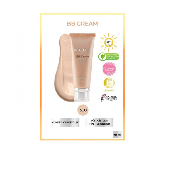 Note BB Cream Fondöten 300 Light Beige