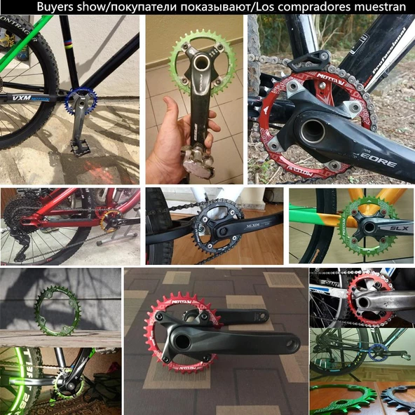 Motsuv Bisiklet Aynakol Tek Yaprak  8/9/10/11 Vites  34T SİYAH - Resim 8