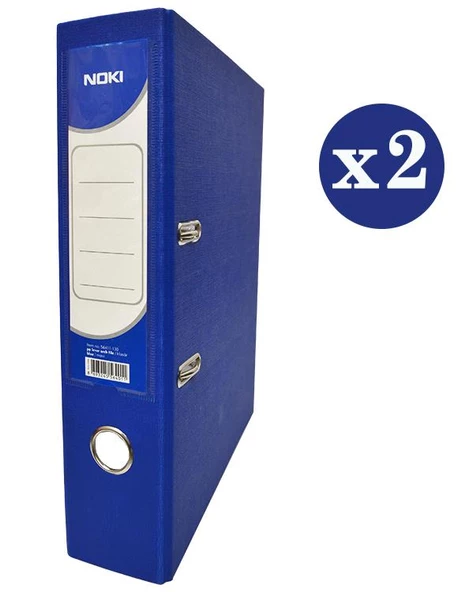 Noki Klasör Plastik Çıtalı Geniş Mavi 2’li
