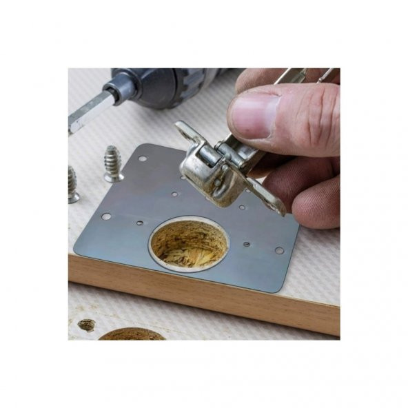 Menteşe Tamir Seti Pratik Tamir Sacı Dolap Tamir Kiti Paslanmaz Dolap Kapak Tamir Sacı 2 Adet - 3