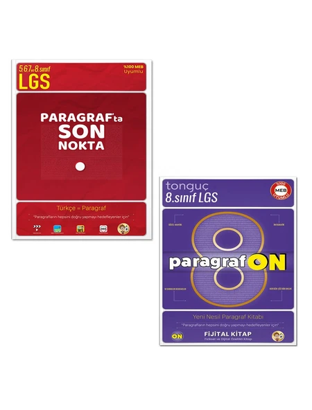ParagrafON + Paragrafta Son Nokta LGS Paragraf Soru Bankası - Tonguç Akademi