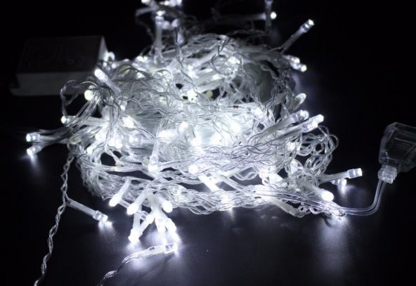CATA BEYAZ EKLENEBİLİR SÜSLEME (100 LEDLİ-10 LED FLAŞLI)