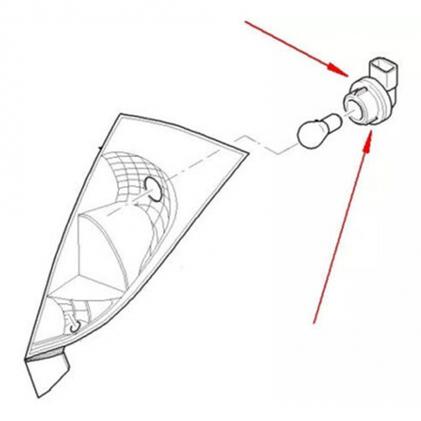 Ford Focus Stop Lambası Ampul Duyu Çift Duylu 3 Pin Soket - 10