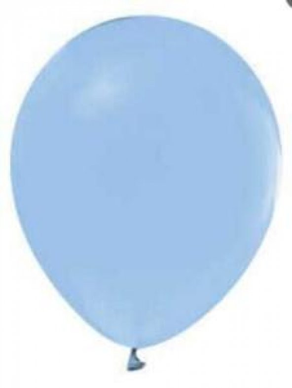 BALON DÜZ 5 İNC MAKARON MAVİ 100 ADET - Resim 2