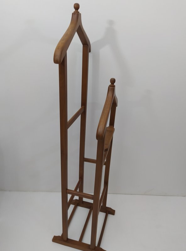 Dilsiz Uşak ST 17731 ÇİFT Tepe HAVLULUK MODEL Ceviz Askılık Kayın Torna El Yapım - 2