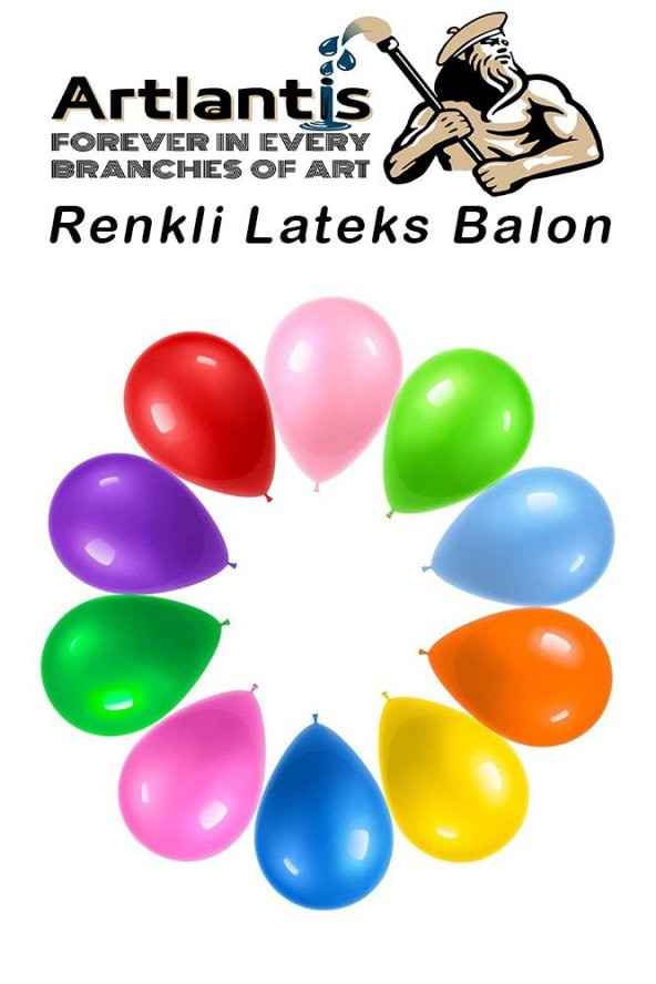 Balon Renkli Lateks 10 Adet Renkli Balon 10 Canlı Renkler Parti Doğum Günü Süsleme Malzemeleri Balon 26 cm - 2