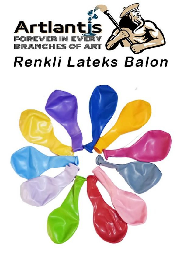 Balon Renkli Lateks 10 Adet Renkli Balon 10 Canlı Renkler Parti Doğum Günü Süsleme Malzemeleri Balon 26 cm - 5