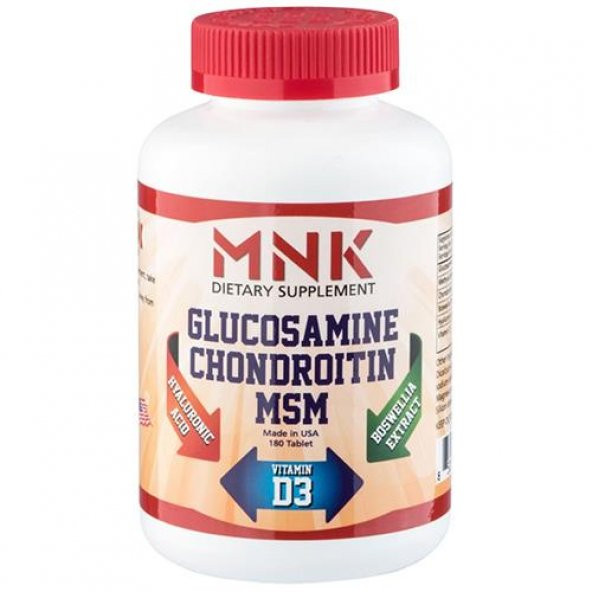 Mnk Glucosamine Chondroitin Msm 180 Tablet Boswellia Hyaluronic Acid Vitamin D