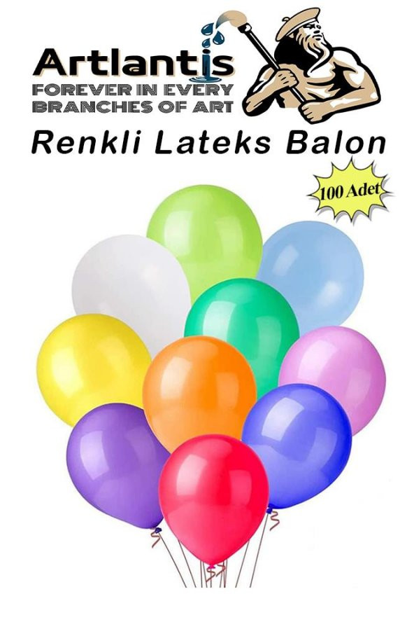 Balon Renkli Lateks 100 Adet Renkli Balon 10 Canlı Renkler Parti Doğum Günü Süsleme Malzemeleri Balon 26 cm