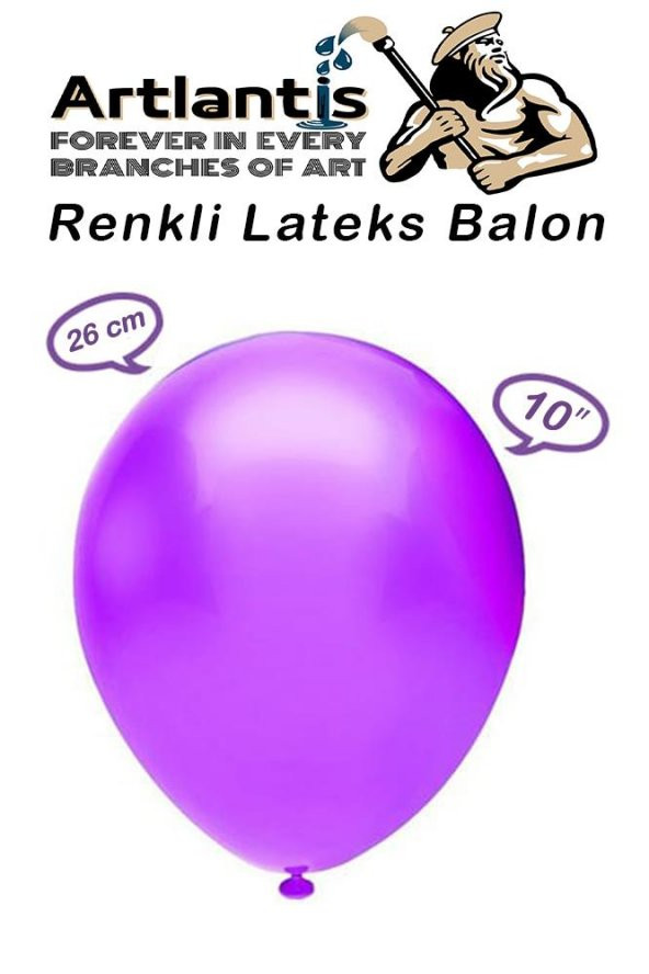 Balon Renkli Lateks 100 Adet Renkli Balon 10 Canlı Renkler Parti Doğum Günü Süsleme Malzemeleri Balon 26 cm - 3