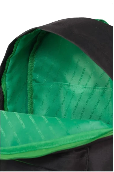 United Colors of Benetton "Green" Okul Sırt Çantası Siyah / 03805 - Resim 5