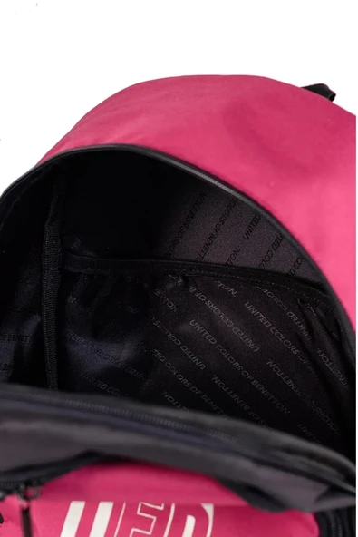 United Colors of Benetton Çift Bölmeli Okul Sırt Çantası Bordo / 04296 - Resim 5